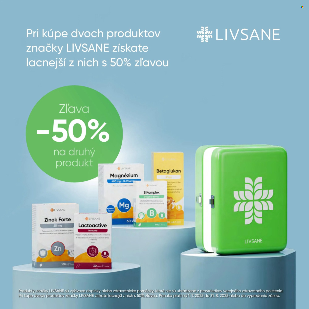 Leták BENU Lekáreň - 1.7.2025 - 31.8.2025. Strana 12