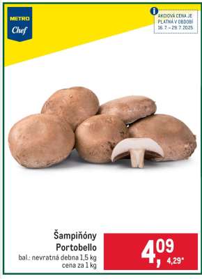 Šampiňóny Portobello