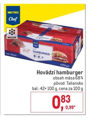 Hovädzí hamburger