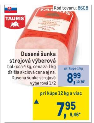 Dusená šunka strojová výberová