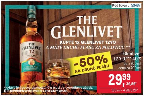Glenlivet 12 Y. O.** 40 %