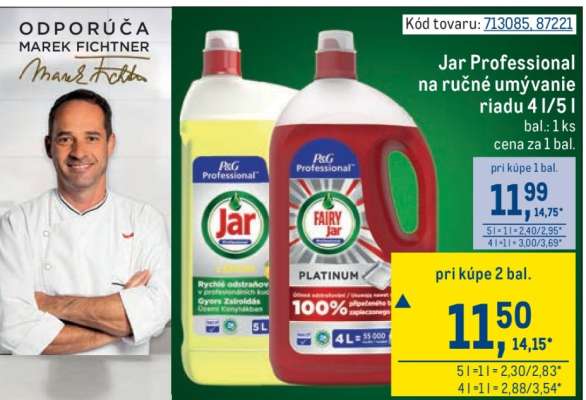 Jar Professional na ručné umývanie riadu 4 l/5 l