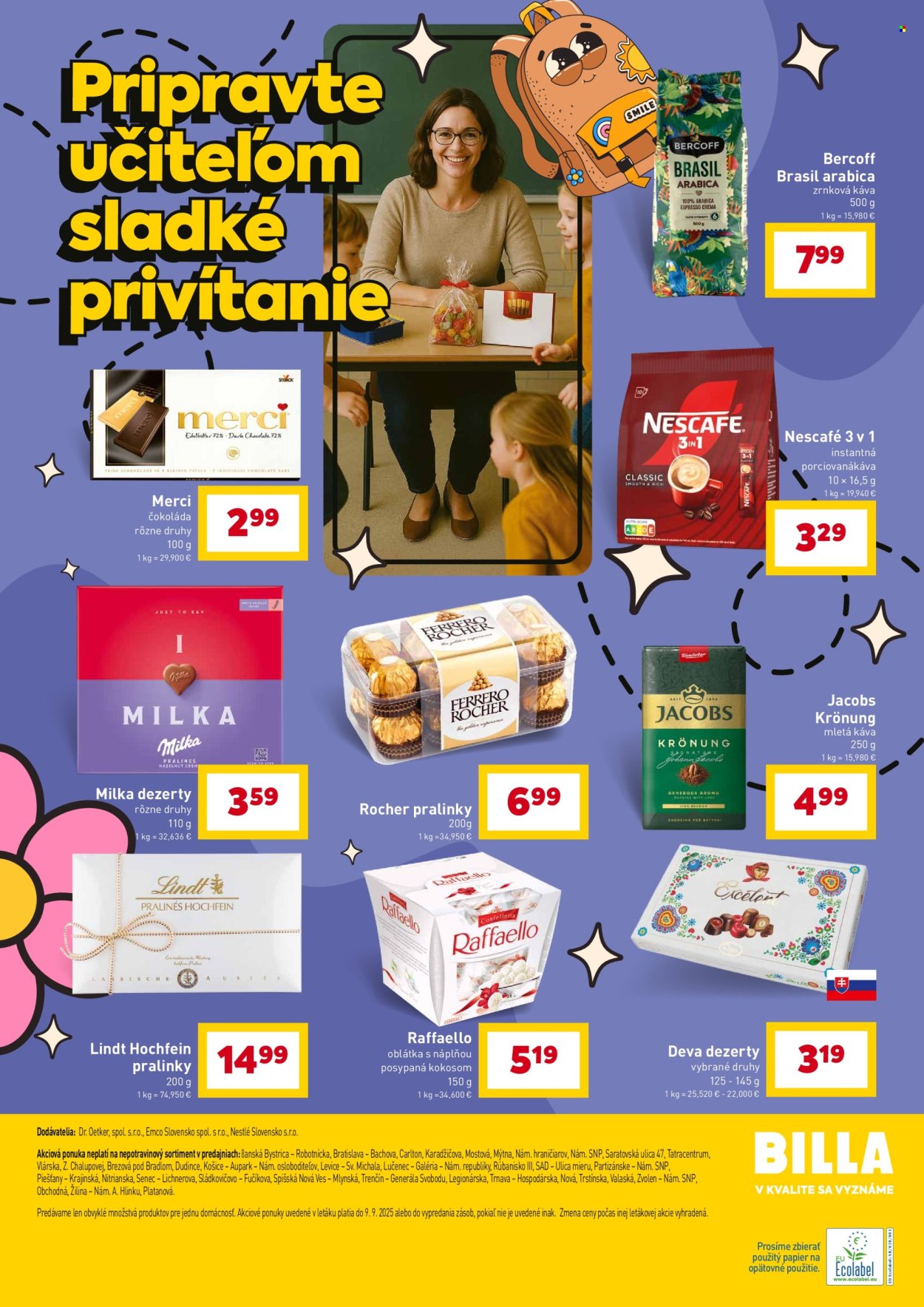 Leták Billa - 30.7.2025 - 9.9.2025. Strana 18