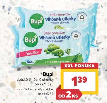 Bupi detské vlhčené utierky