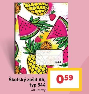 Školský zošit A5, typ 544
