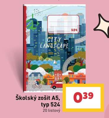 Školský zošit A5, typ 524