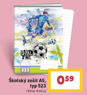 Školský zošit A5, typ 523