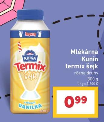 Mlékárna Kunín termix šejk