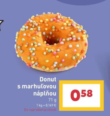 Donut s marhuľovou náplňou