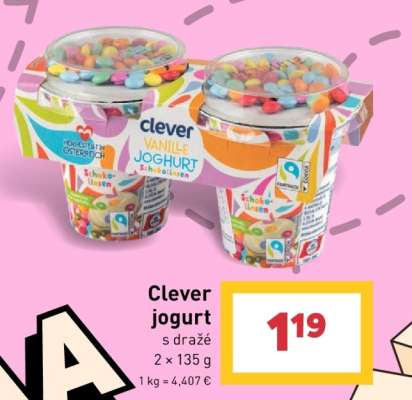 Clever jogurt s dražé