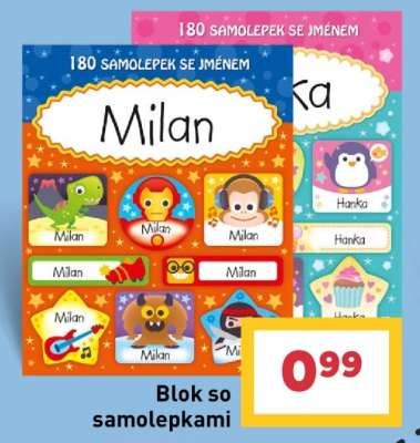 Blok so samolepkami