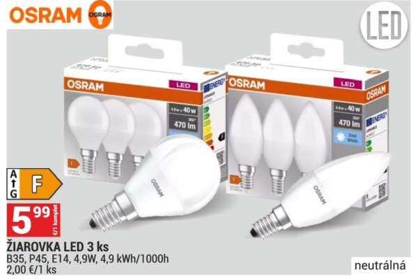ŽIAROVKA LED 3 ks