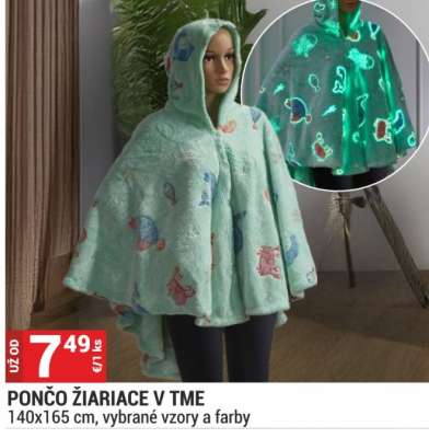 PONČO ŽIARIACE V TME