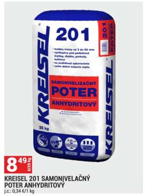 KREISEL 201 SAMONIVELAČNÝ POTER ANHYDRITOVÝ