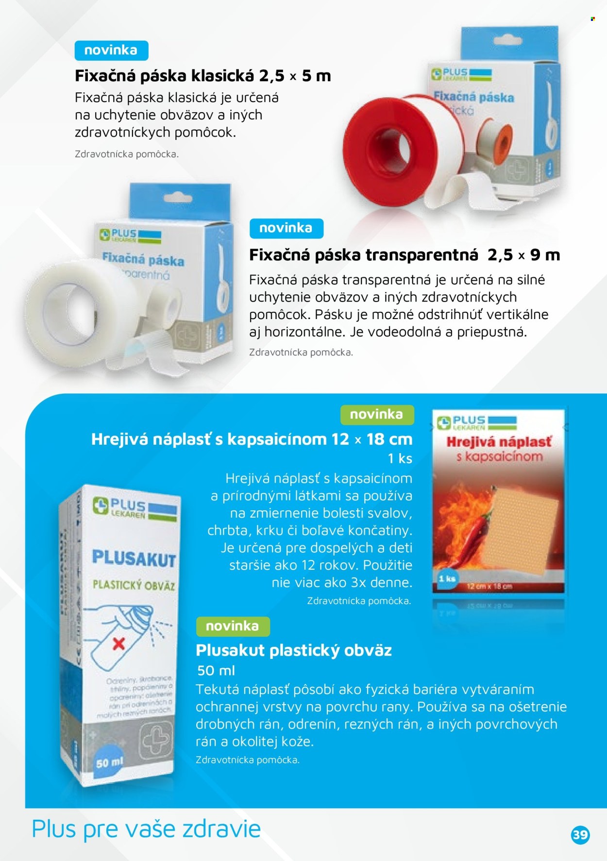 Leták Plus lekáreň. Strana 39