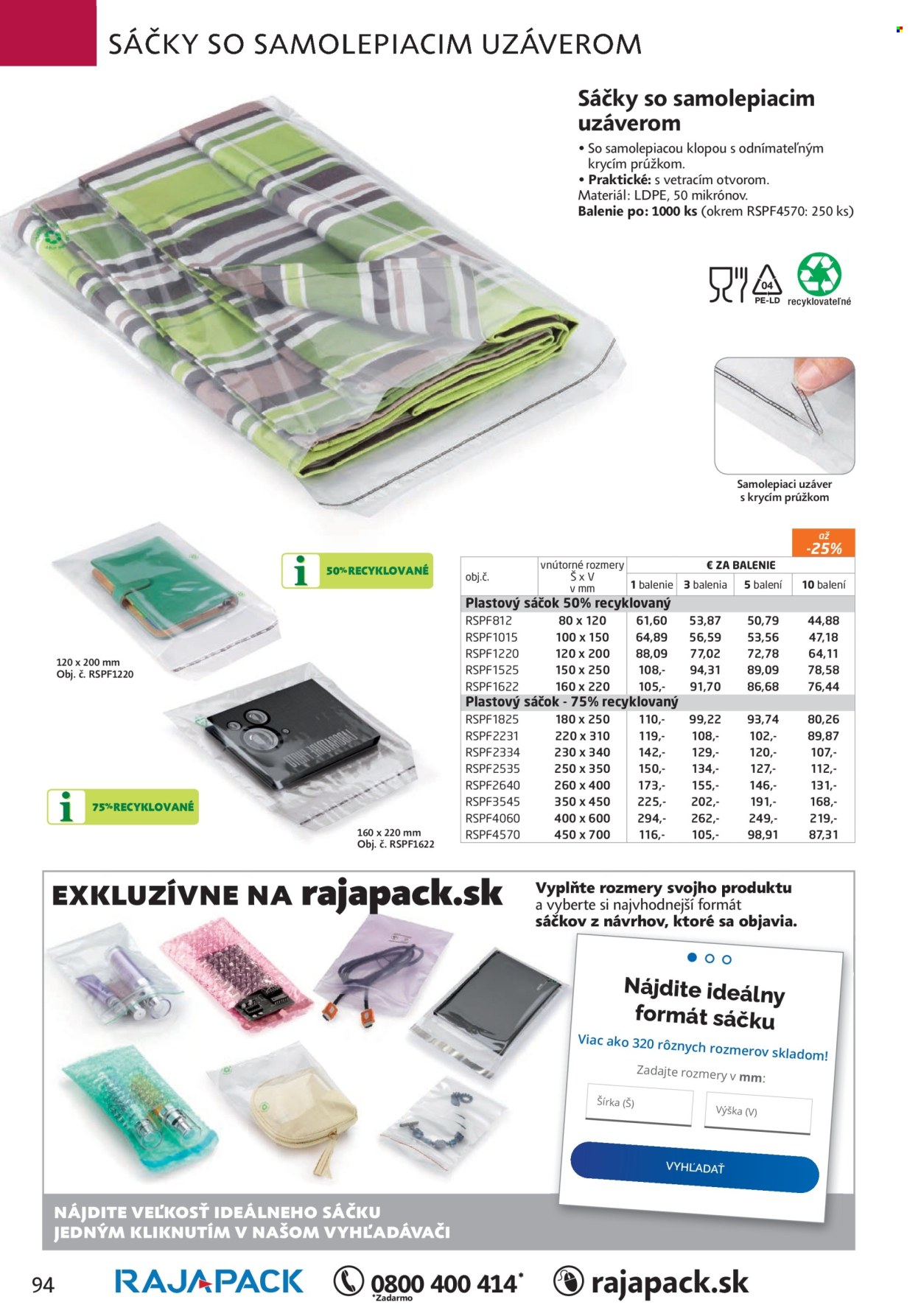 Leták RAJA. Strana 98