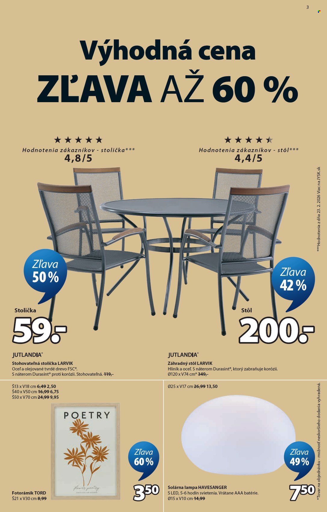 Leták JYSK - 15.4.2026 - 26.6.2026. Strana 4