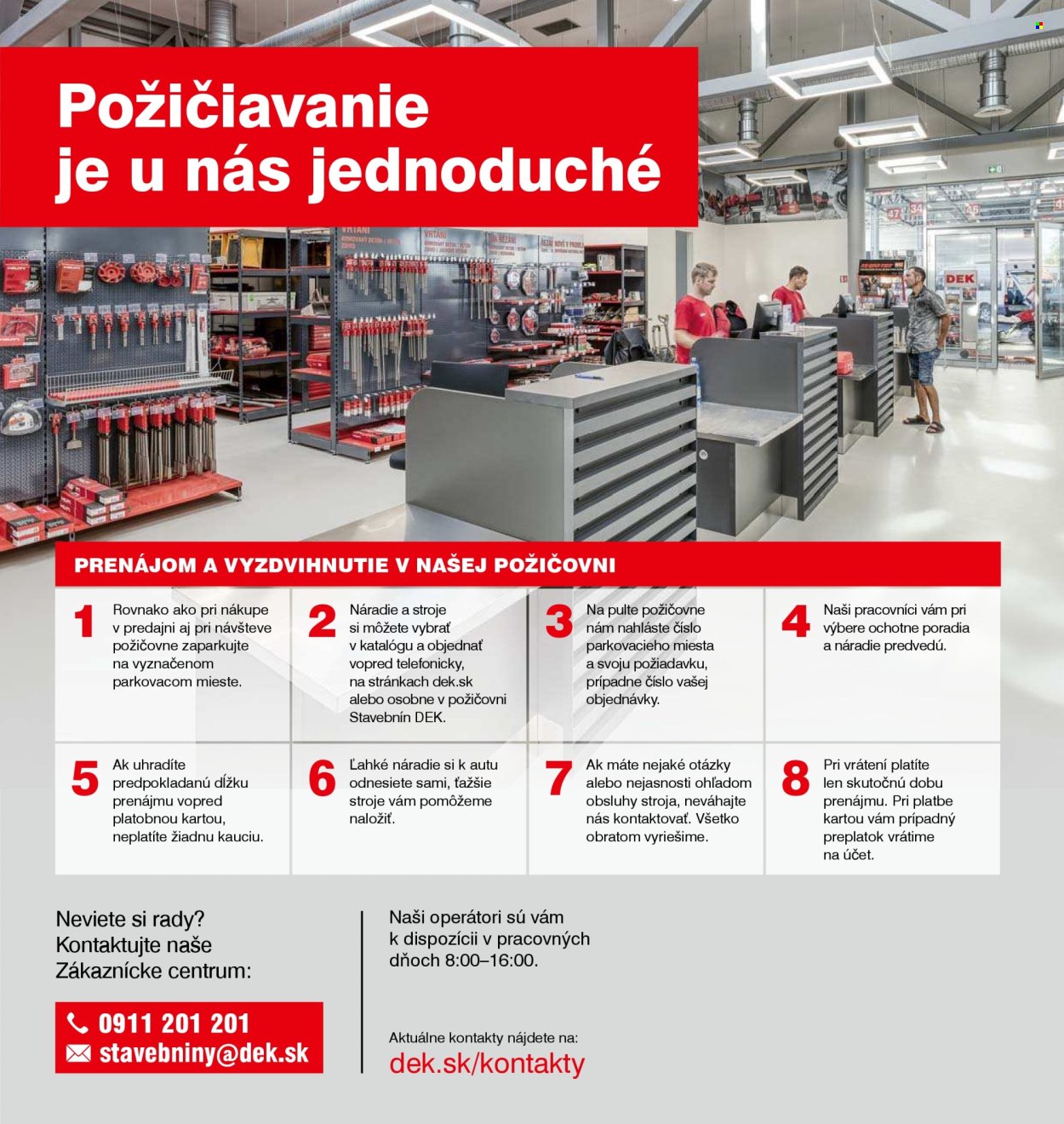 Leták DEK. Strana 2