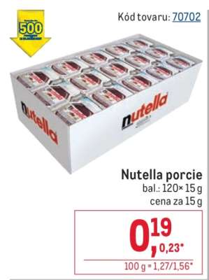 Nutella porcie