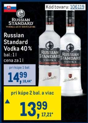 Russian Standard Vodka 40 %