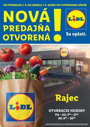 Leták Lidl - 1.6.2026 - 7.6.2026.