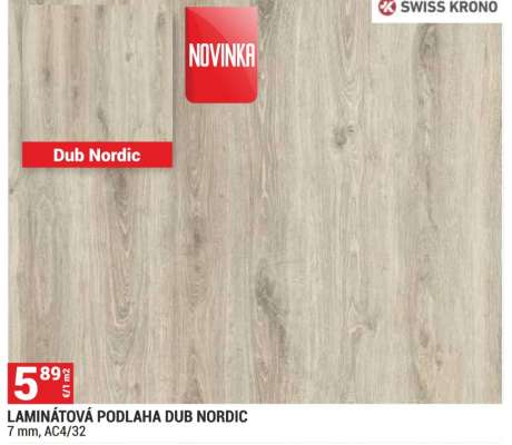 LAMINÁTOVÁ PODLAHA DUB NORDIC