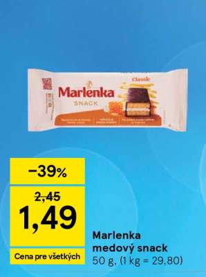 Marlenka Medový snack