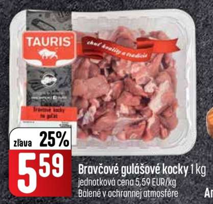 Bravčové gulášové kocky