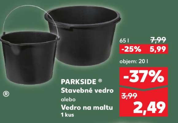PARKSIDE Stavebné vedro alebo Vedro na maltu