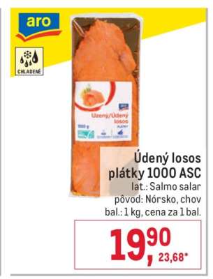 Údený losos plátky 1000 ASC