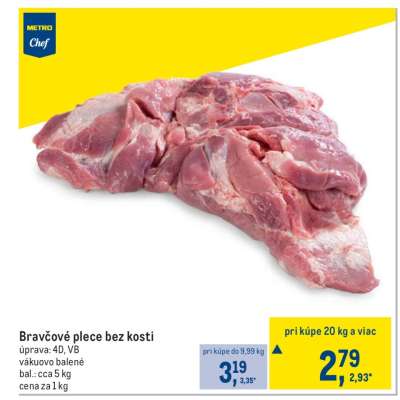 Bravčové plece bez kosti