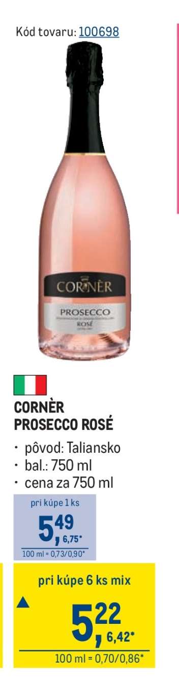 Cornér Prosecco rosé