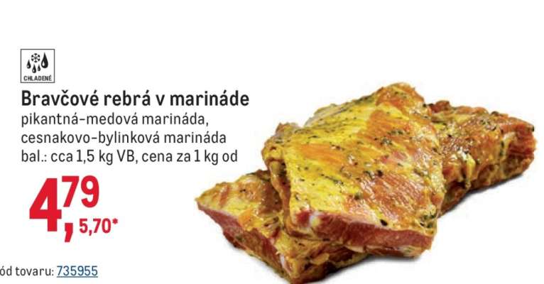 Bravčové rebrá v marináde