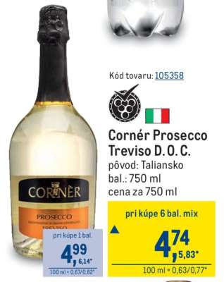 Cornér Prosecco Treviso D.O.C.