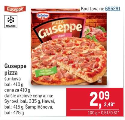 Guseppe pizza šunková