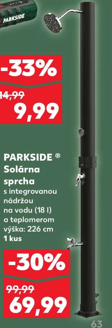 PARKSIDE ® Solárna sprcha