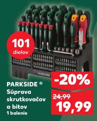 PARKSIDE Súprava skrutkovačov a bitov