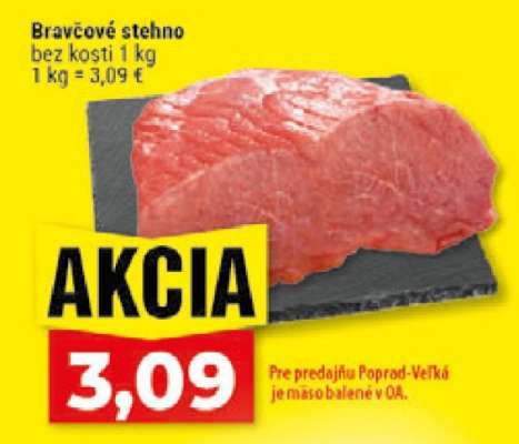 Bravčové stehno bez kosti 1 kg