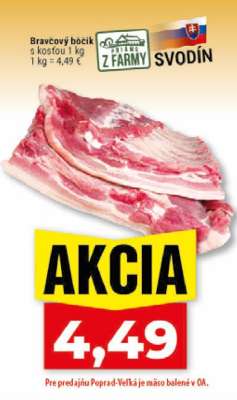 Bravčový bôčik s kosťou