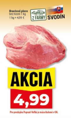 Bravčové plece bez kosti