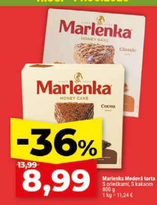 MARLENKA Medová torta
