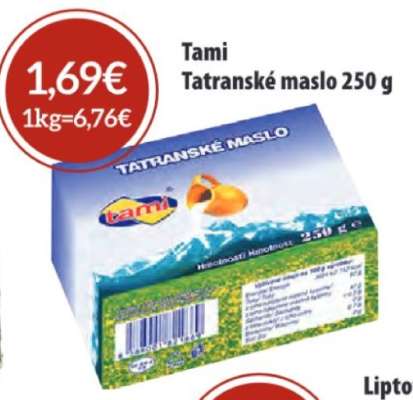 TAMI Tatranské maslo 250 g