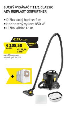 SUCHÝ VYSÁVAČ T 11/1 CLASSIC ADV RE!PLAST GO!FURTHER