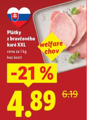 Plátky z bravčového karé XXL