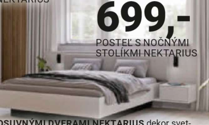 POSTEĽ S NOČNÝMI STOLÍKMI NEKTARIUS