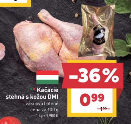 Kačacie stehná s kožou DMI