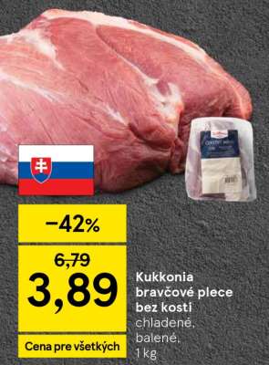 Kukkonia bravčové plece bez kosti