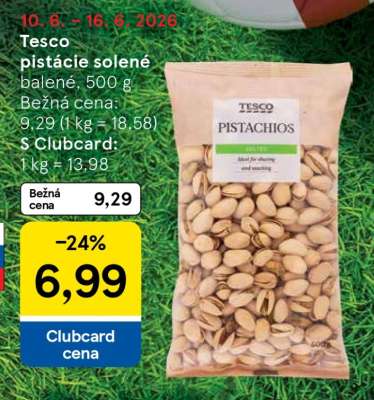 Tesco pistácie solené