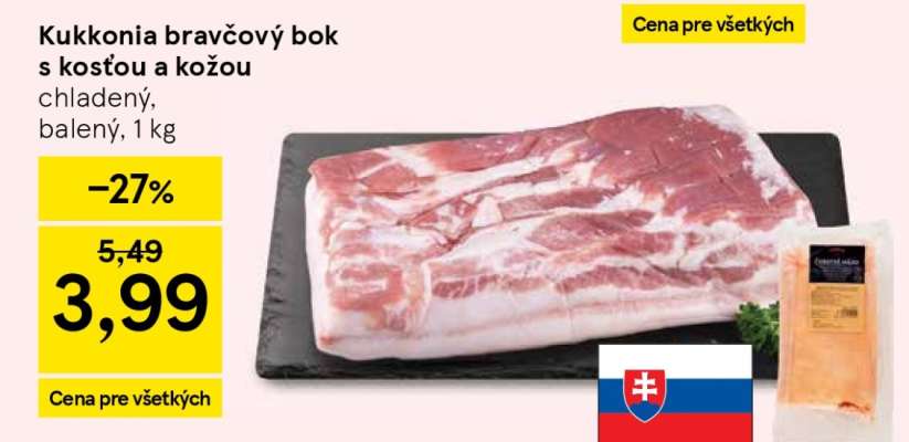 Kukkonia bravčový bok s kosťou a kožou