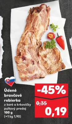 Údené bravčové rebierka